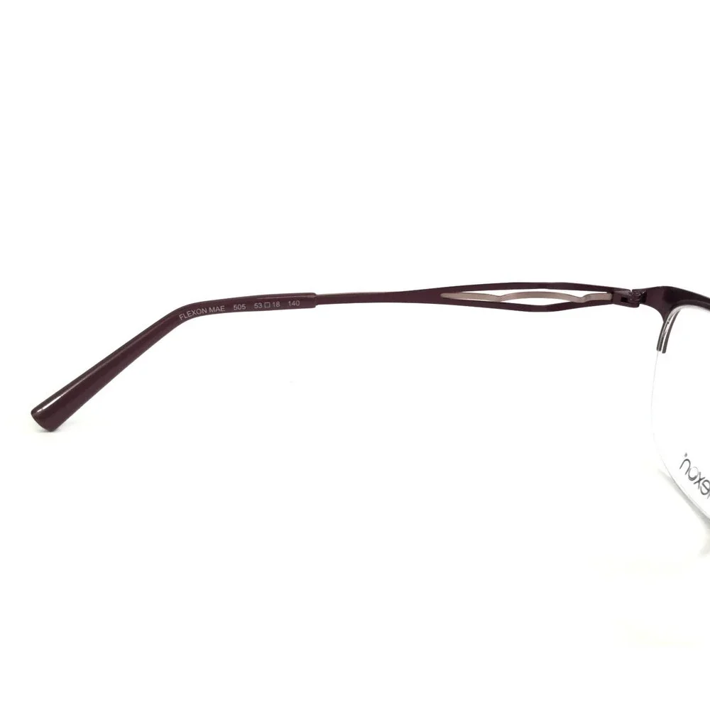 Flexon Eyeglasses Frames MAE 505 Plum Purple Pink Cat Eye Half Rim 53-18-140